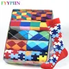 Men's Socks Men's Color Dress Casual Fashion Happy Socks Combed Cotton Autumn Winter Plus Size Socks Men Gifts 231011