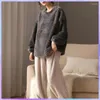 Roupas em casa flanela quente feminino pijamas 2023 outono inverno de coral grosso de veludo comprido manga de desenho de punho de pijama fino