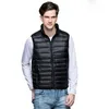 Gilet da uomo Primavera Uomo Piumino d'anatra Giubbotto Ultra Leggero Uomo Moda Cappotto senza maniche Capispalla Autunno Inverno 90 Bianco 231011