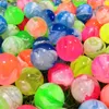 Sports Toys 10Pcslot Rubber Cloud Bouncy Balls Funny Toy Jumping Mini Neon Swirl Bouncing for Kids Games 231010