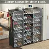 Storage Holders Racks Multi-cube Shoe Cabinet Modular Home DIY Boots Storage Organizer Bedroom Wordrobe Closet Plastic Shoe Rack with Umbrella Hanger 231007