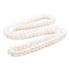 Design 10-11mm 82 cm white freshwater pearl large steamed bread round beads pearl necklace sweater chain fashion jewelry255q