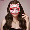 Costume Accessories Masquerade Paper Blank White Halloween Cosplay Cat Diy Forface Paintable Couple Half Animal Mache Party Mardiup CraftL231010L231010