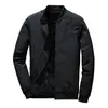 Мужские куртки Мужская однотонная куртка-бомбер на плюшевой подкладке 231010