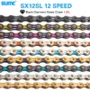 Bike Groupsets SUMC 12 Speed Diamond Color SL Chain MTB Mountain Road Ultra Light and Durable 12Speed Missing Link 12V 231010