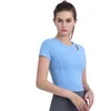 Ll limons yoga t-shirts u camicia da donna ad alta elastica in corsa traspirante top rapido asciugatura senza soluzione di continuità a maniche corta palestra indossa Rnning qick