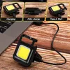 Lampes de poche Torches Mini LED Lampe de travail Multifonctionnelle Portable Éblouissement COB Porte-clés LightFlashlight Camping en plein air Tire-bouchon