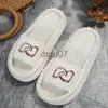 Slippers Luxury Decor Platform Casual Simple Flats Slippers Single Band Open Toe Sweet Sandals Indoor Slides Summer Soft Comfy Fur Shoes x1011