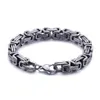 5mm 6mm 8mm Stainless Steel Men's Jewelry Emperor Chain Byzantine Bracelet Square Style Unisex Mens 8 26 Inch Link 270v