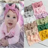 Accessoires pour cheveux 1 pièce, bandeaux en Nylon à nœuds larges pour bébés filles, bandeaux élastiques doux, 2023 couleurs acidulées, enveloppes de Turban à nœuds