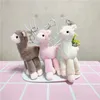 Plush Keychains 12pcs/lot 18cm Cartoon Long-Legged Alpaca Keychain Doll Animal Plush Toys Gifts 231010