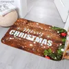 クリスマスの装飾クリスマス新年のフロアマットウェルカムエントランスマットクリスマスレター印刷装飾床マットの家の装飾