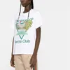 23SS Nouveau créateur de Casablanca Classique Mode Coton T-shirt Tennis Club Stade Hommes et Femmes Lâche Polyvalent À Manches Courtes Tee310u