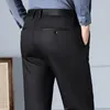 Pantalons pour hommes Hommes Business Casual 2023 Automne Classique Droite Pantalon élastique Mâle Marque Noir Bleu Kaki Gris