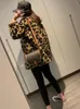 Womens Jackets for Women Single Breasted Faux Fur Leopard Print Long Sleeve Winter Clothes Coats Casual Outerwear Streetwear 231010