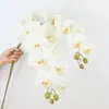 Dekorative Blumen, 9 Blütenköpfe, hochwertige künstliche Orchidee, 3D, fühlt sich echt an, Hochzeitsdekoration, Heim- und Raumdekoration, simuliert Phalaenopsis Amabilis