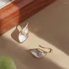 Dangle Earrings 1pair/lot 5-6mm Natural Fresh Water Pearl Fashion Leaf Real Jewelry High Quality Gift For Women