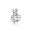 새로운 도착 100% 925 Sterling Silver Heart Friend fit Original European Charm 팔찌 패션 보석 액세서리 2701