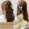 Hair Accessories Korean Fashion Metal Hair Claw Gold Butterfly Clips For Women Girl Elegant Crab Vintage Hairpin Accessories Headwear Dhlbo