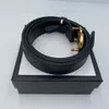 Cinturones de lujo de moda para hombres Mujeres Big Gold Sliver Hebilla negra 2024 Diseñador Cinturón de cuero genuino Ceinture clásico 2.0 cm 2.8 cm 3.4 cm 3.8 cm Ancho con caja