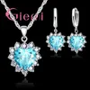 Wedding Jewelry Sets True Love 925 Sterling Silver Jewelry Sets For Wedding Women Cubic Zirconia Pendant Necklace Earrings Set Valentine's Gift 231010