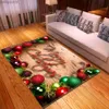 Décorations de Noël Tapis de Père Noël pour salon, décorations pour la maison, table de canapé, grand tapis, chambre à coucher, chevet, coussinet de pied, tapis antidérapant