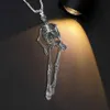 Andere Modeaccessoires Ganzkörper-Metallskelett-Anhänger Gotische Skelett-Anhänger-Halskette Beweglicher Körper Arme Beine Schädel-Anhänger Halloween-Schmuck Geschenke Q231011