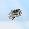 Sparkling vintage 925 Srebrne pierścienie Big Round Cut CZ Diiamond Obiecing Kobiety Wedding Bridal Ring6561205