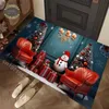 Christmas Decorations Christmas Carpet Kitchen Santa Print Entrance Living Room Sofa Rug Non-slip Floor Mats Art Home Decoration Rugs