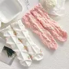 Skarpetki dla kobiet 1-5 para lolita japońska kobieta urocza biała krótka dziewczyna wiosna letnia słodka marszczenie cudowna bawełna dla