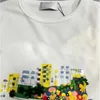 車のパターン夏の白いトップス22951の女性のためのファッションデザイナーTシャツ