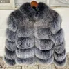 Womens Fur Faux Natural Real Coat Fashion WinterJacket Women Warm Outerwear Luxury Designer External Clothes Plus Size 231010