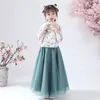 Roupas étnicas Meninas Lace Cheongsam Chinês Flor Vestido Pageant Crianças Vestidos de Princesa para Festa e Casamento Prom Vestidos Chino Robe