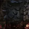 6 шт. подвеска в виде летучей мыши на Хэллоуин с леской и наклейками для глаз-идеально подходит для вечеринок на открытом воздухе и в помещении