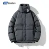 Męska puch Parkas Klein Blue Puffer Kurtka Owczesna para solidna błyskotka ciepła zagęszcza bawełniana bawełniana koreańska zimowa ripstop Quested Męska kurtka J231010