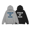 2023 Designer Mens Sweats à capuche Human Made Sweat à capuche Pull Sweatshirts Lâche à manches longues Ours Canard Mignon Animal Lettre Imprimer Hommes Femmes Coton À Capuchon Surdimensionné S-XL