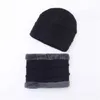 Cappello invernale per bambini in velluto interno scaldacollo per ragazzi e bambini cappelli per ragazze cappelli lavorati a maglia in cotone DF291