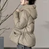 Trenchs de femmes TPJB Ultra Light Winter Femmes Parkas Blanc Duck Down Jacket Grand manteau naturel Femelle Luxe Sash Tie Up Slim