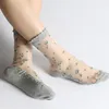 Women Socks 1 Pair Breathable Ultra Thin Stylish Net Nylon Ladies Summer Transparent Sheer For