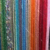 8 mm lång sträng knuten fasetterad glaspärlspärlor glittrande handgjorda multi -lagers stränguttalande halsband med knutar mellan 353p