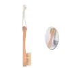 Wholesale Face Bath Brush for Women Men Oval Massage Brushes Wooden Handle Natural Fine Bristle with Hanging Rope 1011