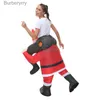 Theme Costume New Christmas Adult Riding-Santa Claus table Comes Halloween Party Mascot Fancy Role Play Xmas Disfraz for Man WomanL231010