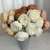 Dekorativa blommor Simulering Silk Burnt Edge Roses Bouquet Auditorium Artificial Blue Orange Rose Fake Flower Cafe Decoration