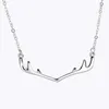 Kedjor hjorthorn halsband kvinnors 925 sterling silver mode smycken enkla tillbehör koreanska älghänge inssml5689235