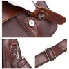 Bortkyror Crazy Horse Artificial Leather Business Handbag Laptop Briefs för män läder casual män väska messenger axelväskor man 231011