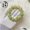 Charmarmband charm armband sällsynt ekologi stor storlek grön bröst bodhi manlig version som spelar fingerlindande mjuk hand och vit jad dhymt
