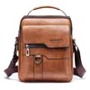 Outdoor-Taschen Mode Männer Tasche PU Leder Wasserdichte Schulter Umhängetasche Retro Vertikale Business Handtasche Outdoor Reise Lagerung Pack 231011