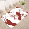 Christmas Decorations Footprints Rugs Area Soft Rugs Bedroom Living Room Halloween Floor Mat Non Slip Rugs Bathroom Carpets