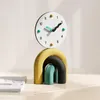 Tafelklokken Creatieve Houten Bureauklok Voor Woonkamer Hal Moderne Kunst Ornament Geschenken Thuiskantoor Decoratie En Accessoires