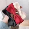 Hair Accessories Ribbon Elastic Hair Bands Bowknot Pleated Rubber Tie Band Loop Rings Elegant Folded Scrunchies Bow Accessories Hair P Dhbpw